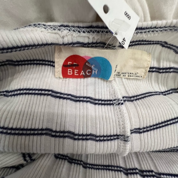 Free People White and Black Striped Midi Dress - Picture 4 of 6